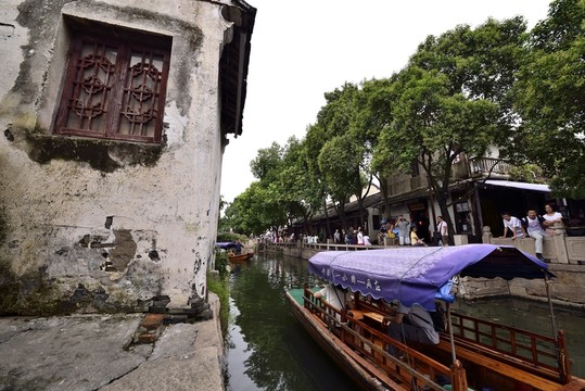 周莊 小船 古鎮(zhèn) 小河 高清
