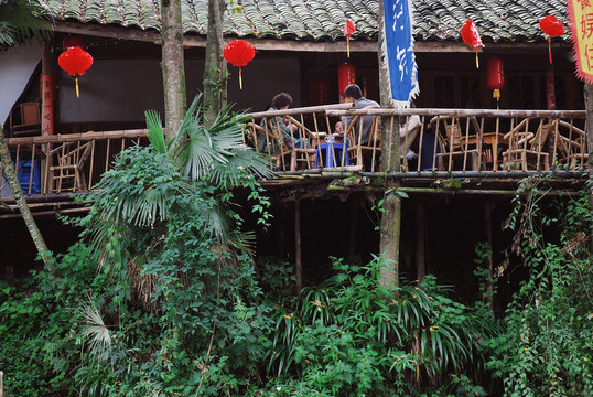 雅安上里古鎮(zhèn)茶樓
