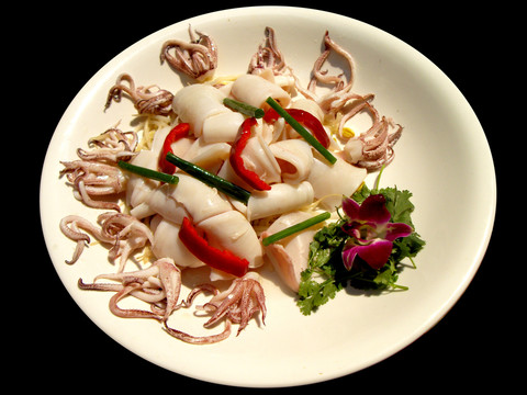 白灼鮮魷