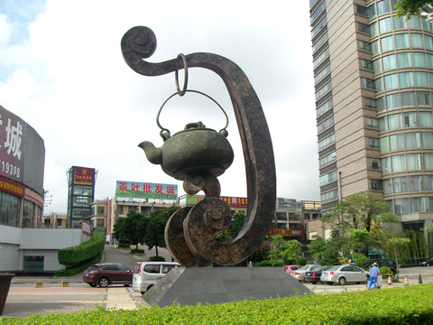 茶壺雕塑