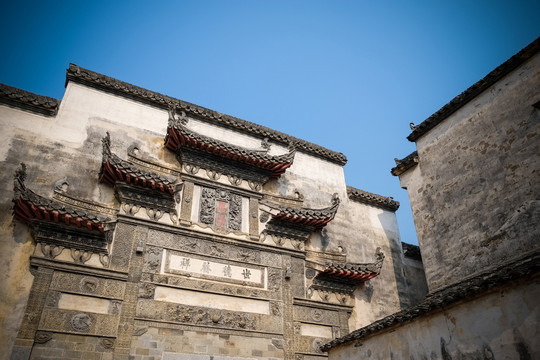 宏村徽派建筑門(mén)樓