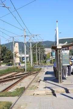 202電車 軌道 鐵道 藍天