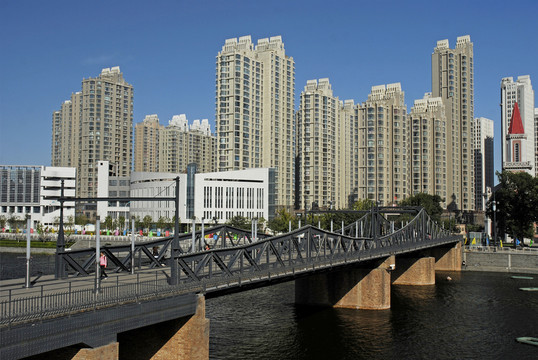 金湯橋 海河風光