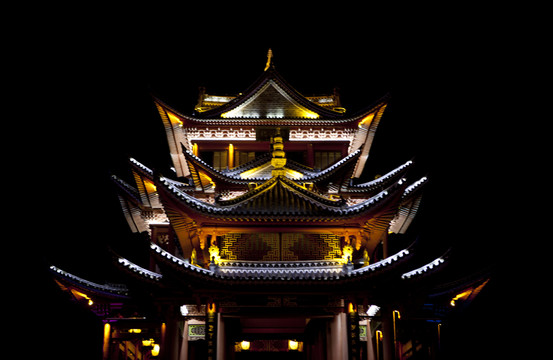 月亮 中秋節(jié) 夜景 古建筑