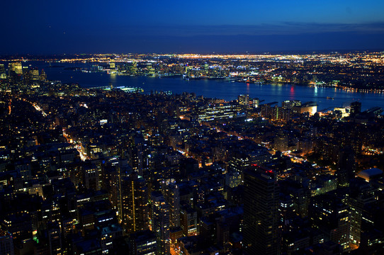 美國紐約曼哈頓夜景