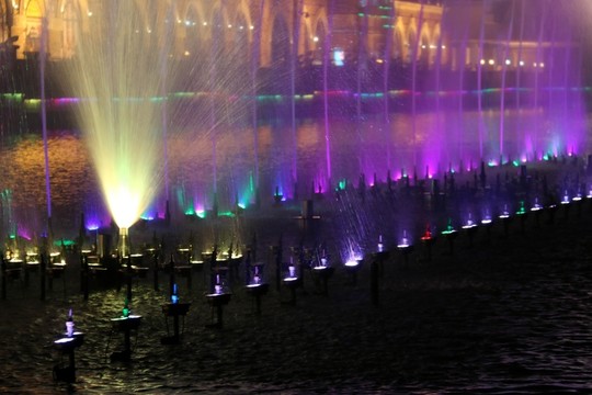 漢街音樂噴泉夜景