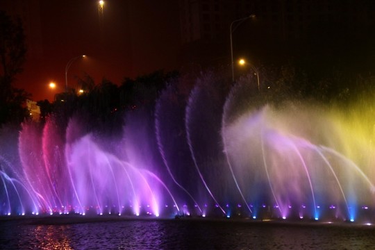 漢街音樂噴泉夜景