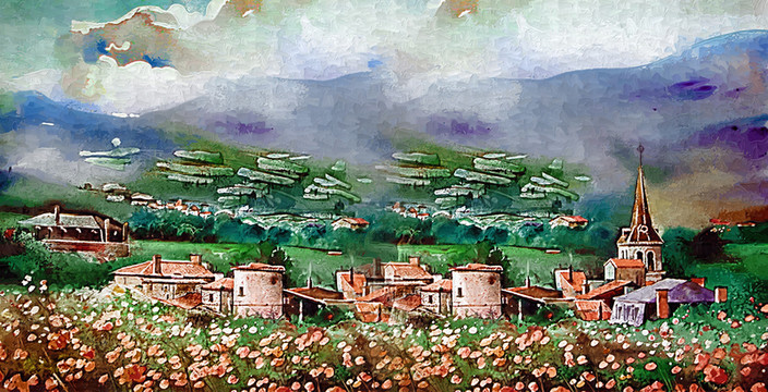 小鎮(zhèn)風(fēng)景畫(huà)