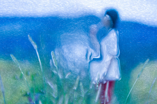 美女抽象畫