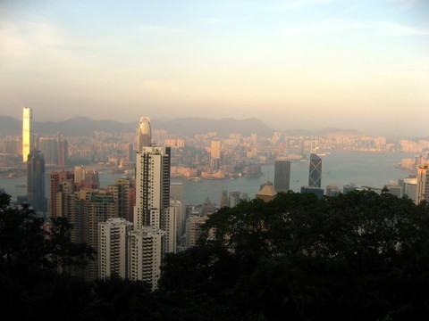 鳥(niǎo)瞰香港維多利亞港