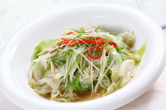 清蒸生菜