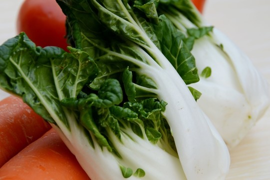 近拍小白菜圖