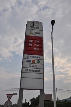 加油站站牌