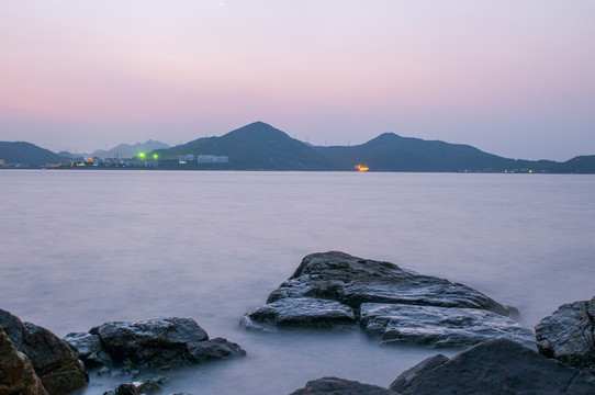 漁港的早晨 碼頭 海邊礁石