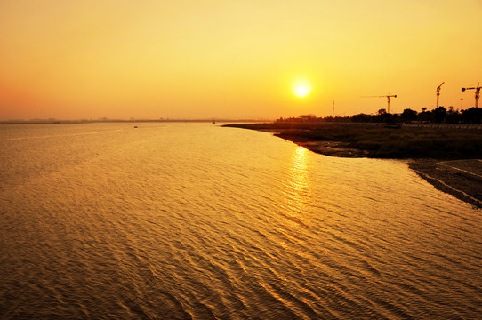 海邊夕陽