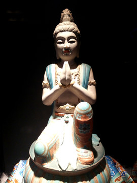 唐三彩佛像