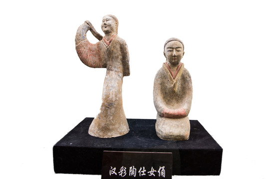 漢彩陶仕女傭