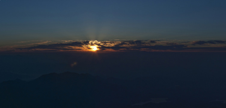 藍色 日出 日落 泰山