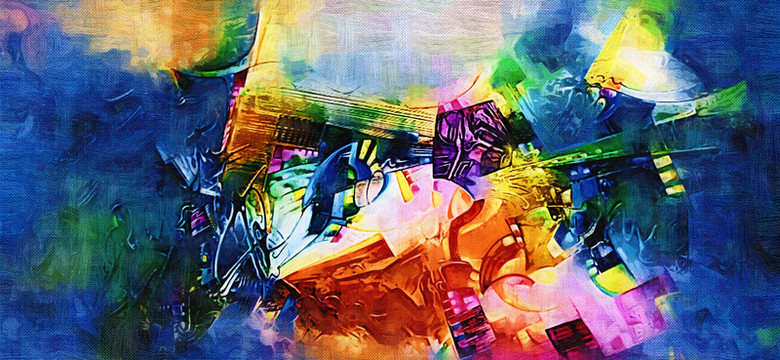 抽象無框畫