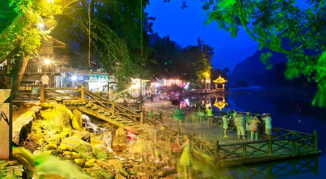 旅游景點(diǎn) 柳江古鎮(zhèn)夜色