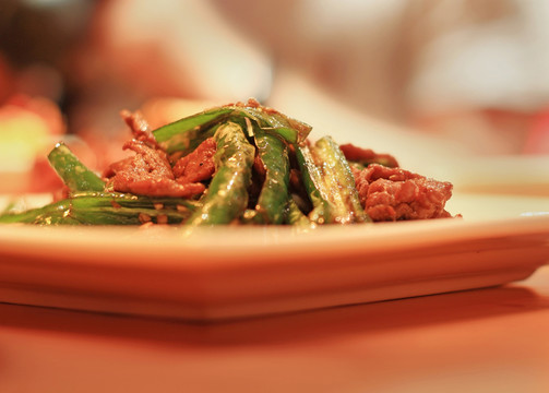 尖椒炒豆角