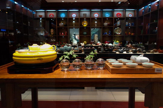 茶具專賣店櫥窗