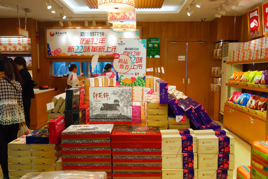 鮮花餅店櫥窗