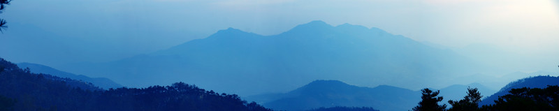 泰山風(fēng)光 泰山山脈全景接片