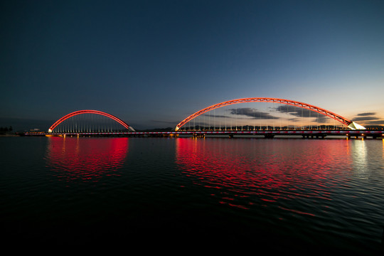 張家口清河南橋夜景