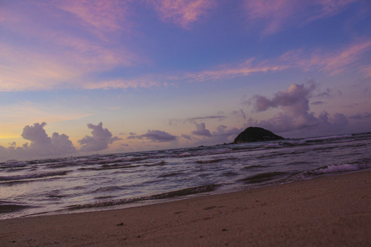 夕陽(yáng) 殘陽(yáng) 黃昏 海灘 風(fēng)景