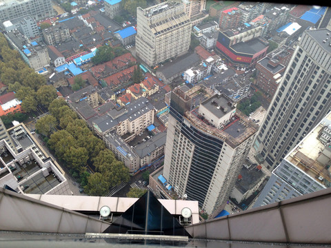 南京 建筑 寫字樓 鳥瞰 城市