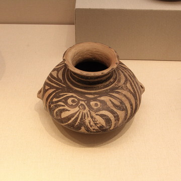 對(duì)鳥(niǎo)紋彩陶壺