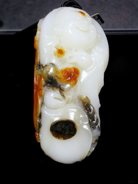 和田玉財神掛飾