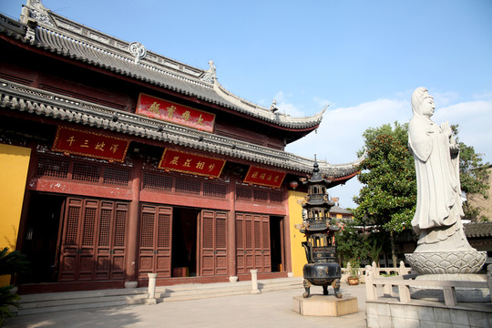 蘇州木瀆古鎮(zhèn)明月寺大雄寶殿