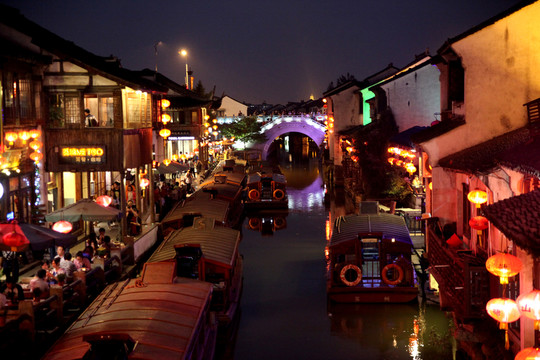 蘇州山東塘街夜景