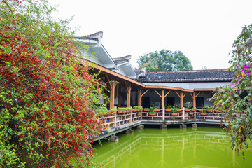 園林景觀 古建筑 湖水