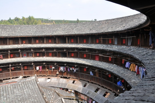 圓形木質(zhì)建筑 土樓
