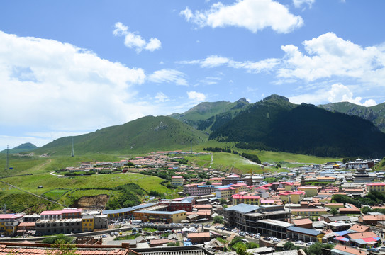 郎木寺鎮(zhèn) 全景 風光