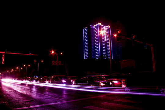 長(zhǎng)沙車(chē)流夜景
