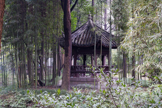 杜甫草堂古建筑亭子