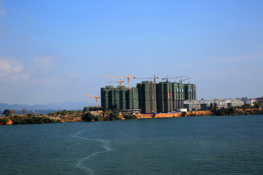 城市 園林 山水 高樓