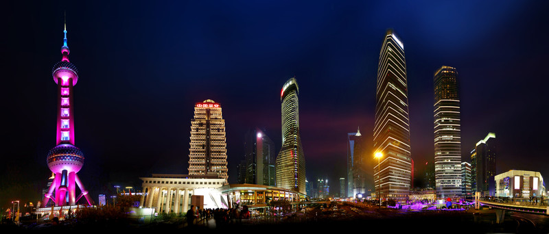 上海外灘 陸家嘴全景 夜景