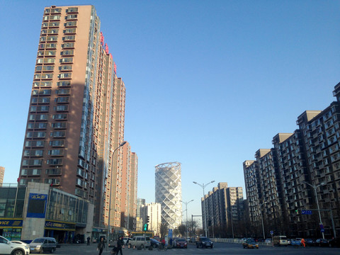 北京 現(xiàn)代 建筑 都市 藍(lán)天