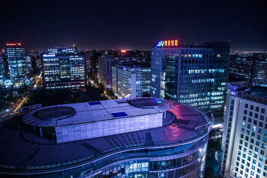 中關(guān)村樓群夜景