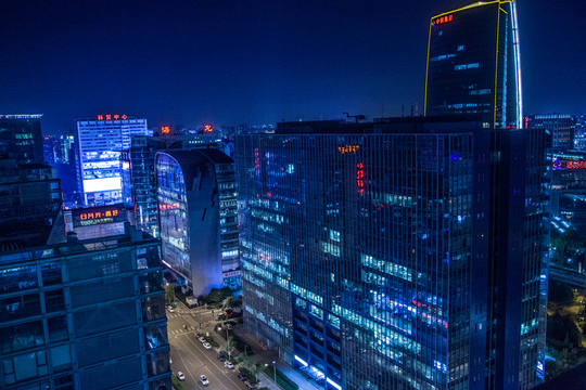 中關(guān)村夜景俯視