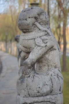 形態(tài)各異的小石獅子