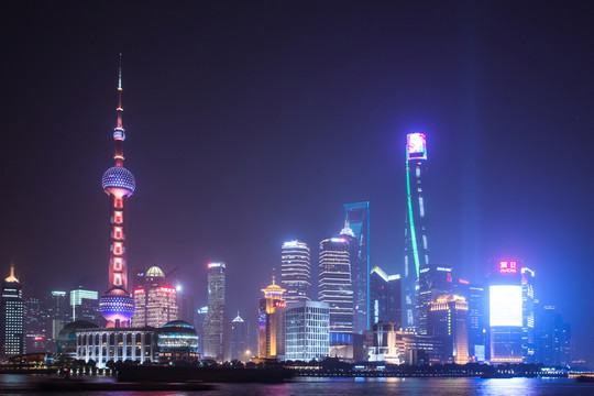 陸家嘴 夜景 上海中心