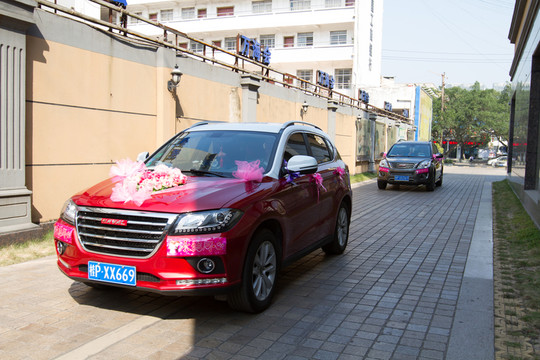 婚禮紀(jì)實(shí) 迎親車隊(duì) 婚車