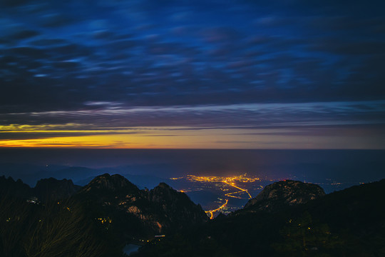 黃山夜色