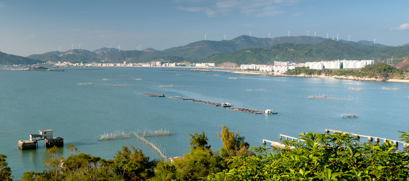 海灣 漁港 藍(lán)色大海